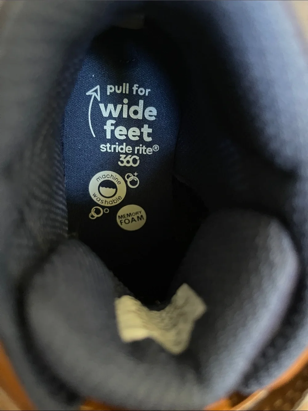 Stride Rite Kids Porter Boot, Navy and Tan Toddler Boy boots size 8